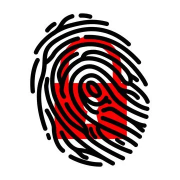 Finger Print Password Login Security Stock Illustration