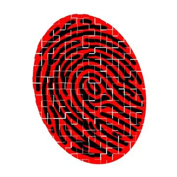 Finger Print Password Login Security Stock Illustration