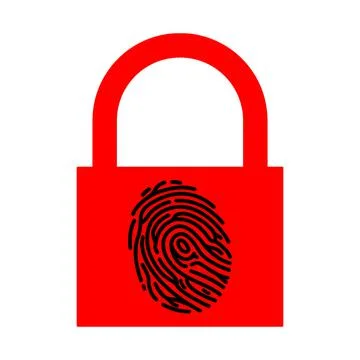 Finger Print Password Login Security Stock Illustration