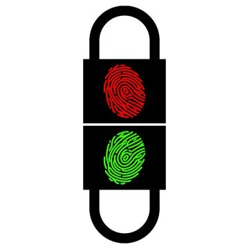 Finger Print Password Login Security Stock Illustration