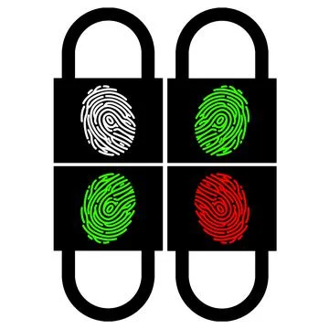 Finger Print Password Login Security Stock Illustration