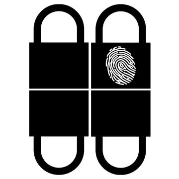 Finger Print Password Login Security Stock Illustration