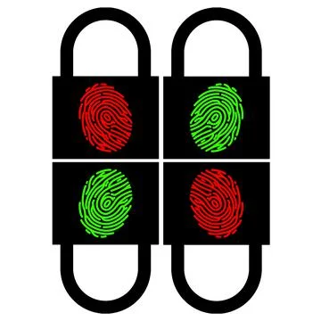 Finger Print Password Login Security Stock Illustration