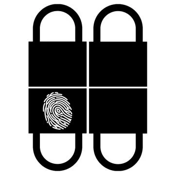 Finger Print Password Login Security Stock Illustration