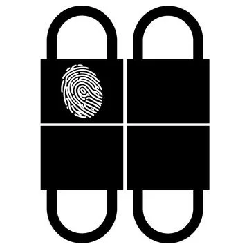 Finger Print Password Login Security 스톡 일러스트