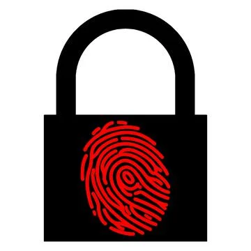 Finger Print Password Login Security Stock Illustration