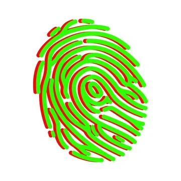 Finger Print Password Login Security Stock Illustration