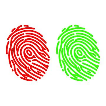Finger Print Password Login Security 스톡 일러스트
