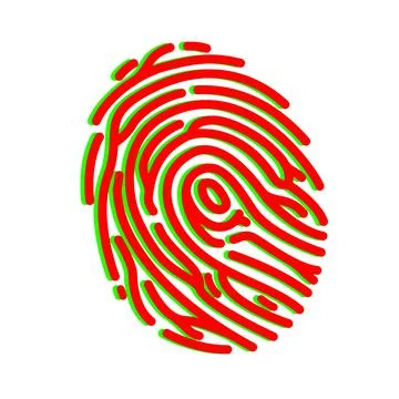 Finger Print Password Login Security Stock Illustration