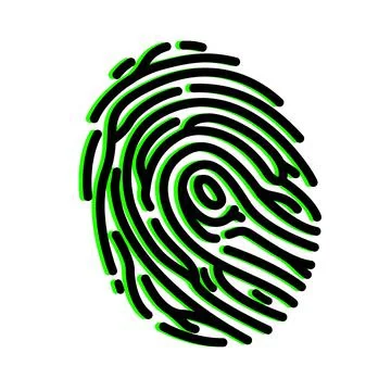 Finger Print Password Login Security Stock Illustration