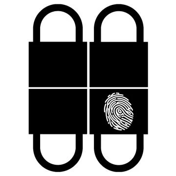 Finger Print Password Login Security Stock Illustration