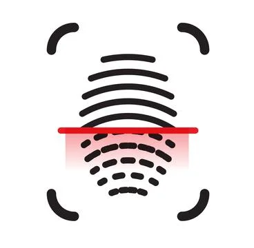Finger Print Scan - Secure Access - Stock Icon Stock Illustration