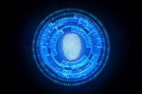 Finger Print scan Security Illustrazione stock