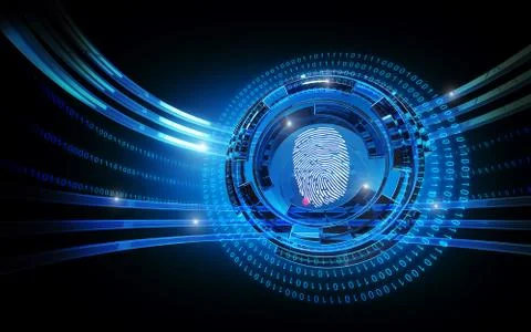 Finger Print scan Security Illustrazione stock