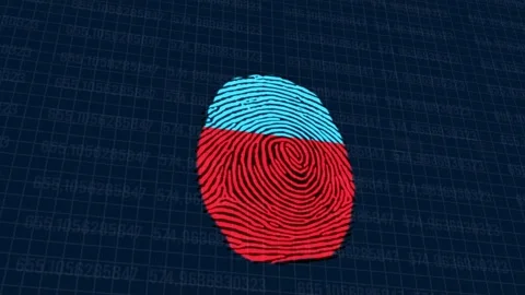 Finger-print Scanning Identification System. Stock Footage 166236442