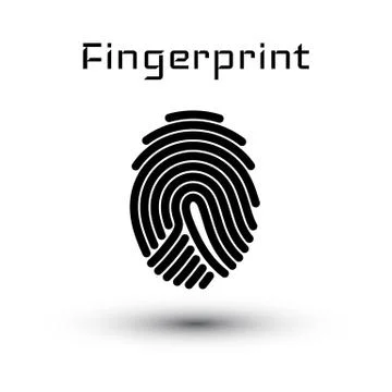 Finger-print Scanning Identification System. Biometric Authorization and Busi Stock-Illustration