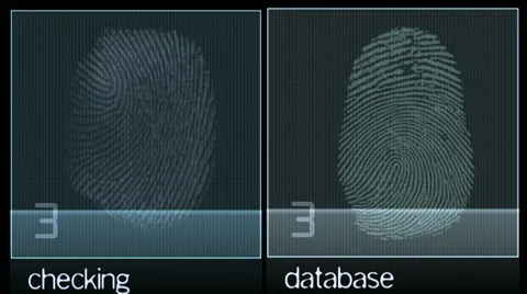 Finger print search comparison Stock Footage 48030514