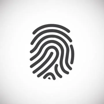 Finger Print security related icon on background for graphic and web design Stock Illustration