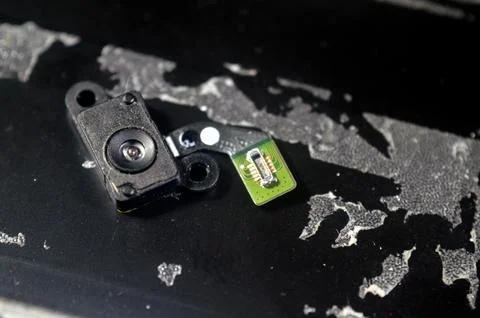 Finger print sensor with its flex cable, an electronic biometric device tha.. 写真素材
