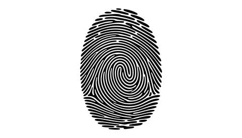 Finger print silhouettes vector Stock Illustration
