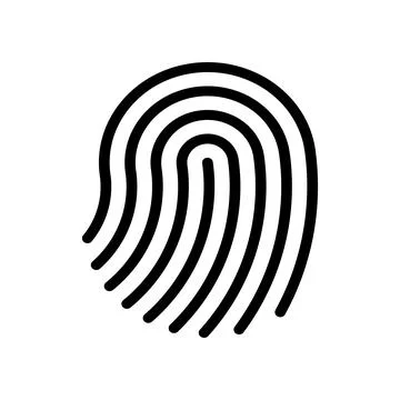 Finger print vector icon on white background Stock Illustration