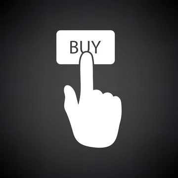 Finger Push The Buy Button Icon Stockillustratie