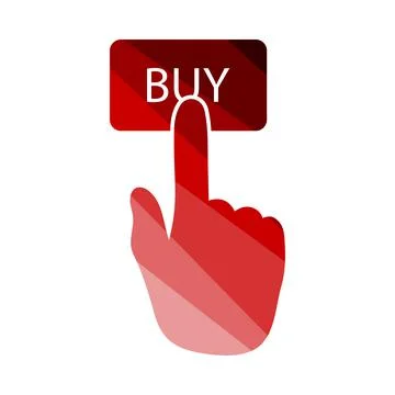 Finger Push The Buy Button Icon Stockillustratie