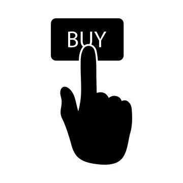 Finger Push The Buy Button Icon Stockillustratie