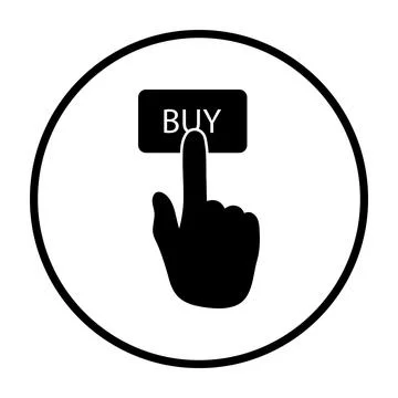 Finger Push The Buy Button Icon Stockillustratie