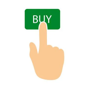 Finger Push The Buy Button Icon Stockillustratie