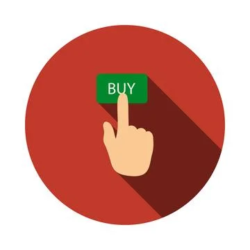 Finger Push The Buy Button Icon Stockillustratie