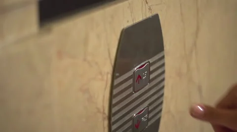 Finger pushes an elevator button Stock Footage 65968659