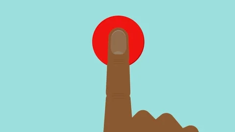Finger Pushing Button Vidéo 88014942