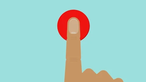 Finger Pushing Button Stock Footage 88014971