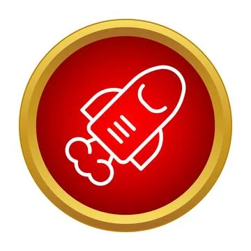 Finger rocket launching startup growth icon Stock Illustration