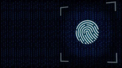 The finger scan for security or technology concept 3d rendering. 스톡 일러스트