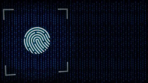 The finger scan for security or technology concept 3d rendering. 스톡 일러스트