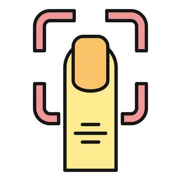 Finger scanning for biometric security and digital identity authentication Stock Illustration