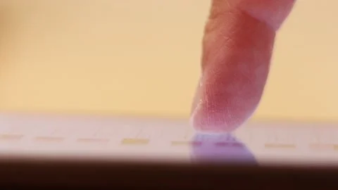 Finger scrolling a webpage on a smartphone. Stock Footage 143119448