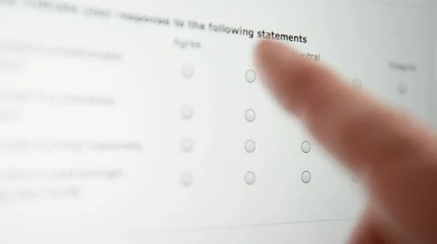 Finger selecting checkboxes Stock Footage 17311826