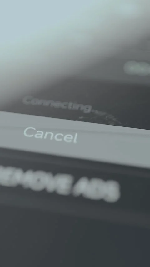 A finger selects Connect to start the VPN server connection Stock Footage 329749439