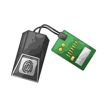 Finger sensor illustration Illustrazione stock