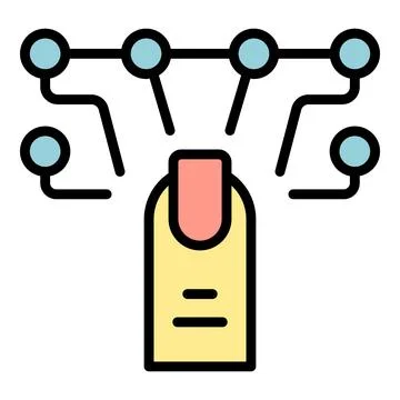 Finger sensory icon vector flat Stock Illustration