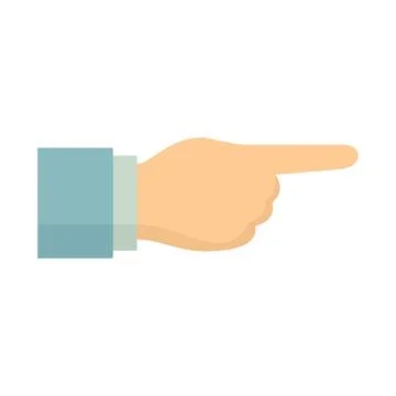 Finger shows icon flat isolated Illustrazione stock