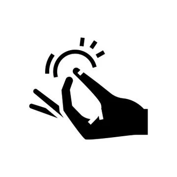 Finger snap glyph icon vector illustration Stock Illustration