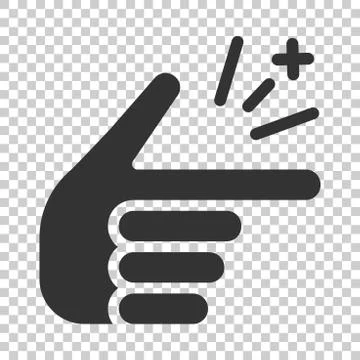 Finger snap icon in flat style. Fingers expression vector illustration on iso Stock Illustration
