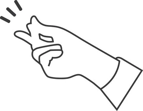 Finger snap icon vector logo Stock Illustration