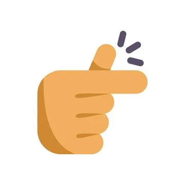 Finger snapping gesture indicating easy success or approval Stock Illustration