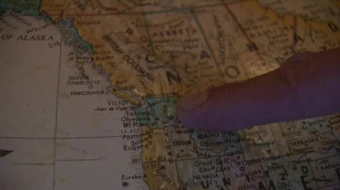 Finger spins globe Stock Footage 479701