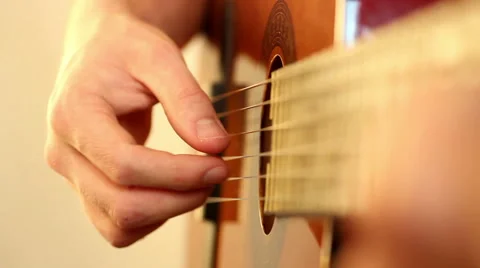 Finger style guitar playing Stock Footage 48222006